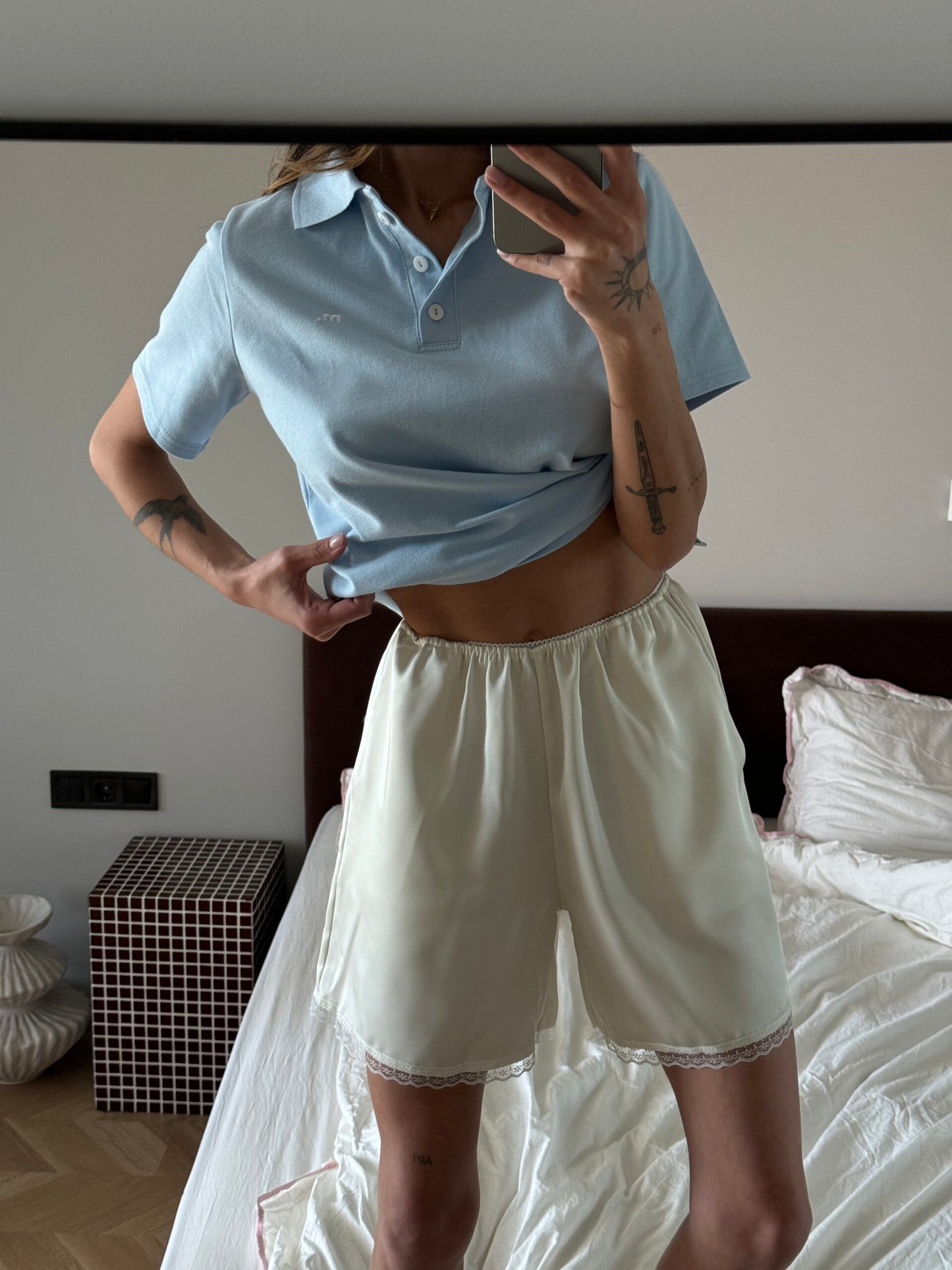 Natural Satin Shorts Breeze
