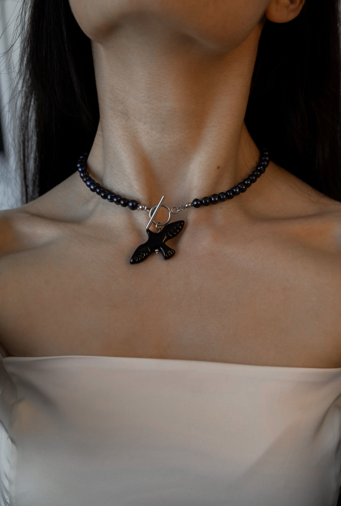 Necklace Ptashka Black