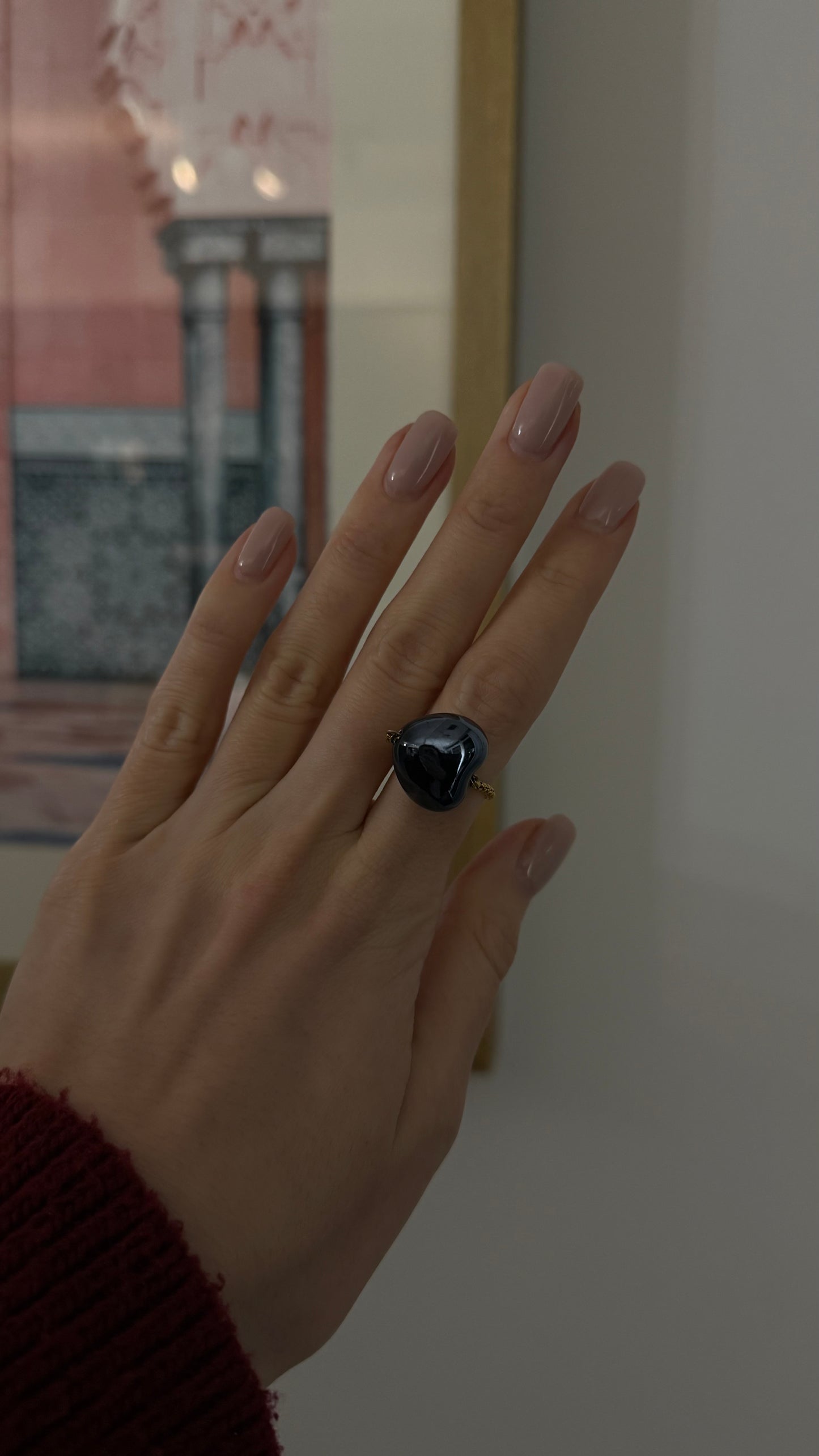 Ring Heart Black