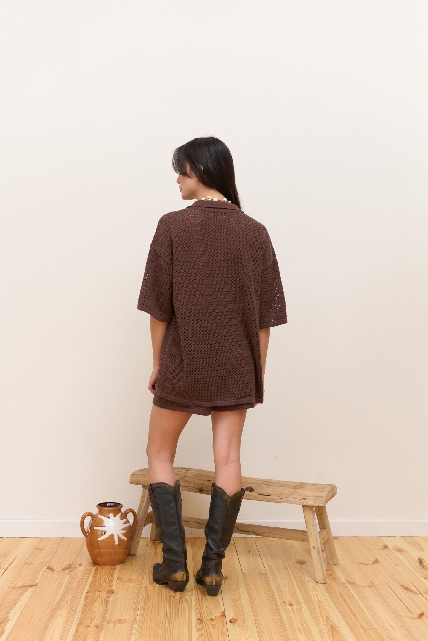 Knitted Set Kava (Top & Shorts)