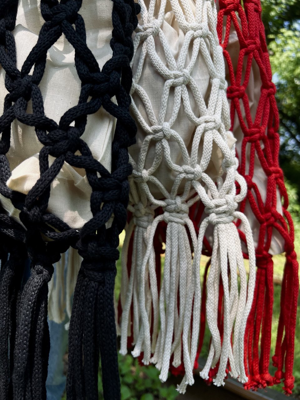 Woven Bag with Knotting - Black