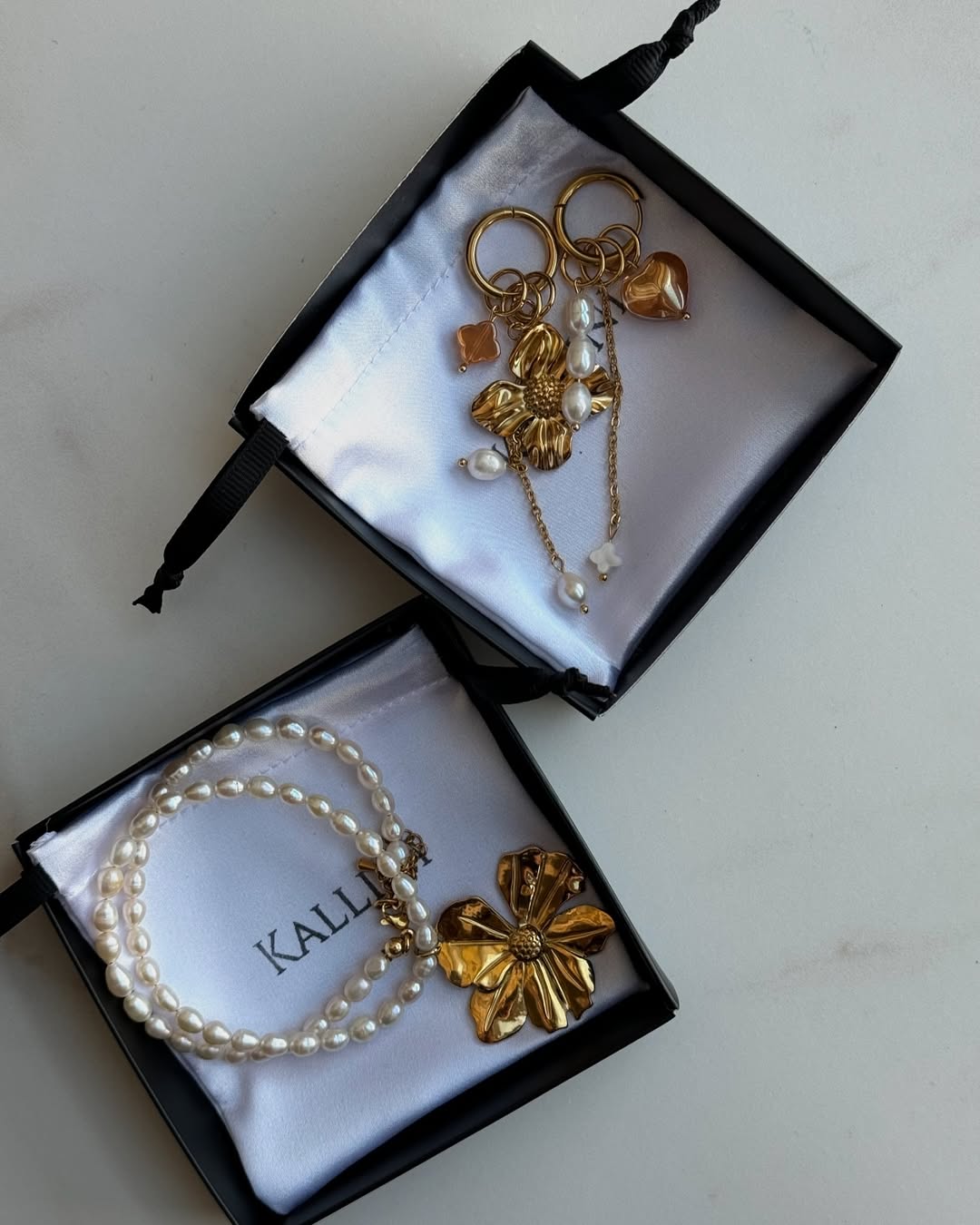 Pearl Necklace Floria Gold