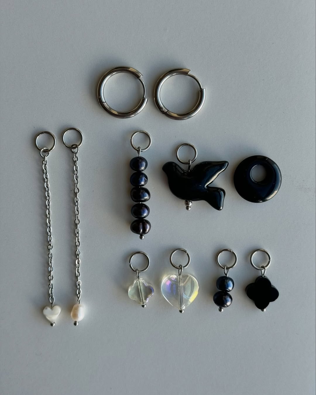 Earrings Golubka Black