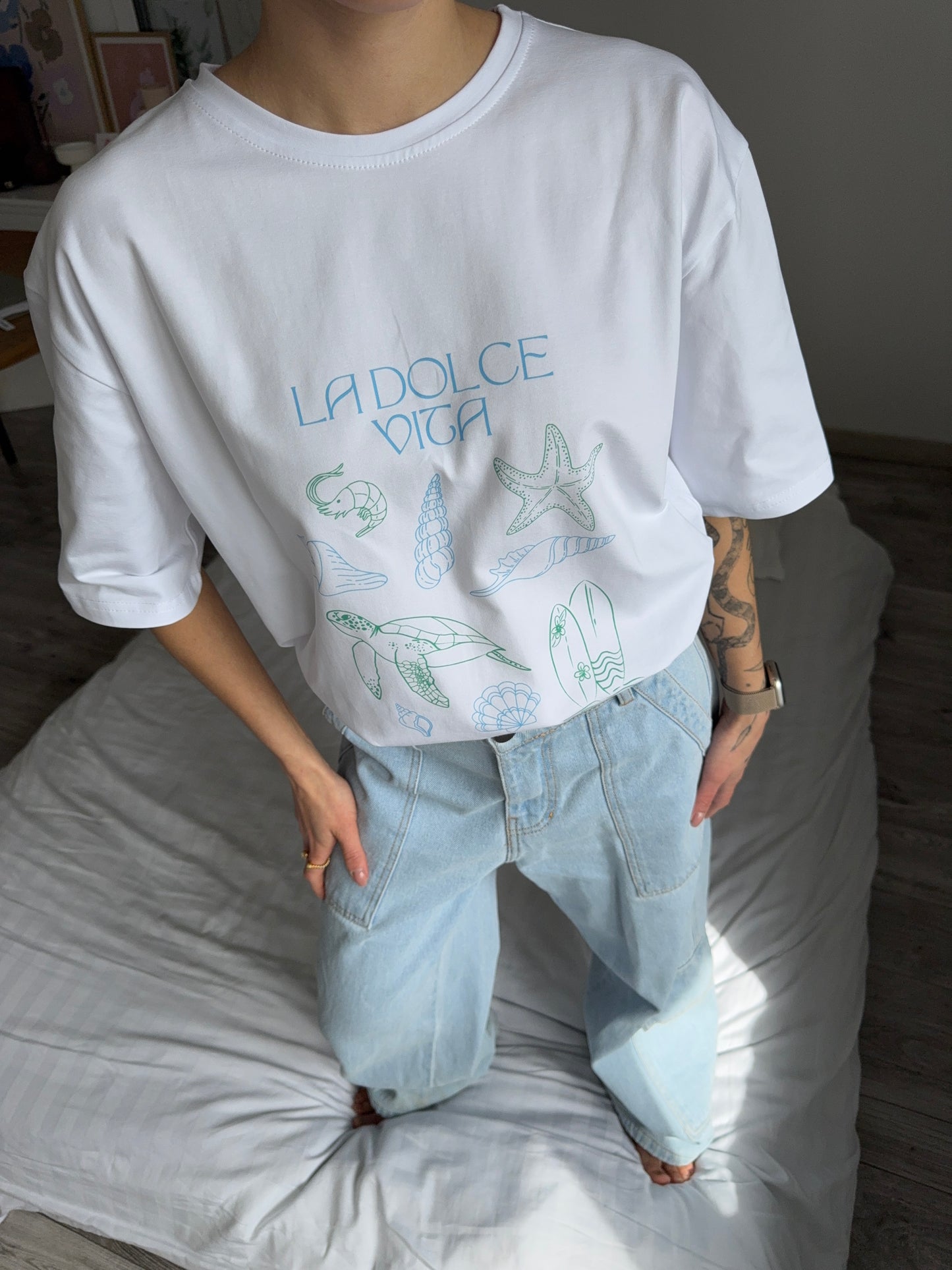 White T-shirt Ocean