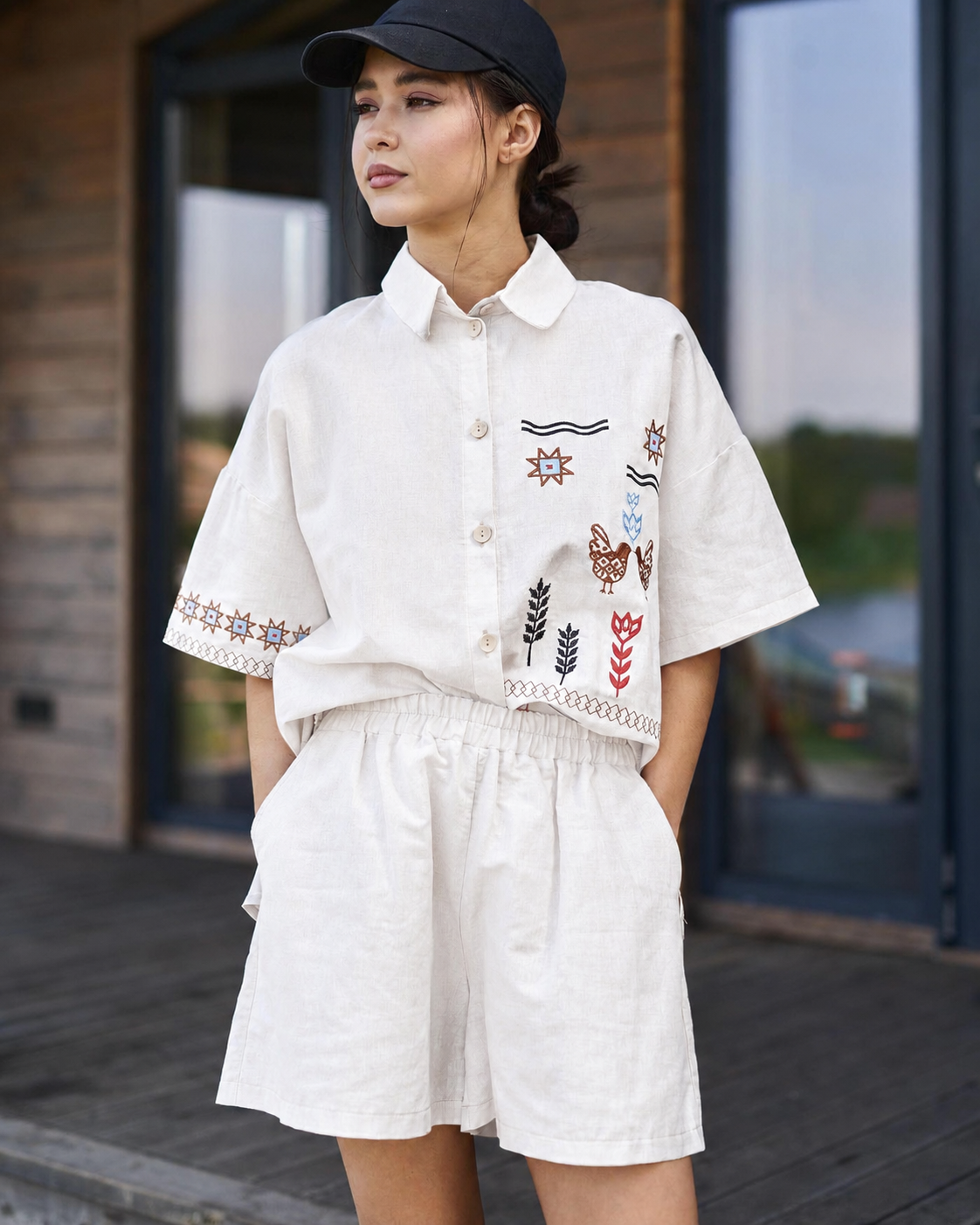 Linen Shorts Milk