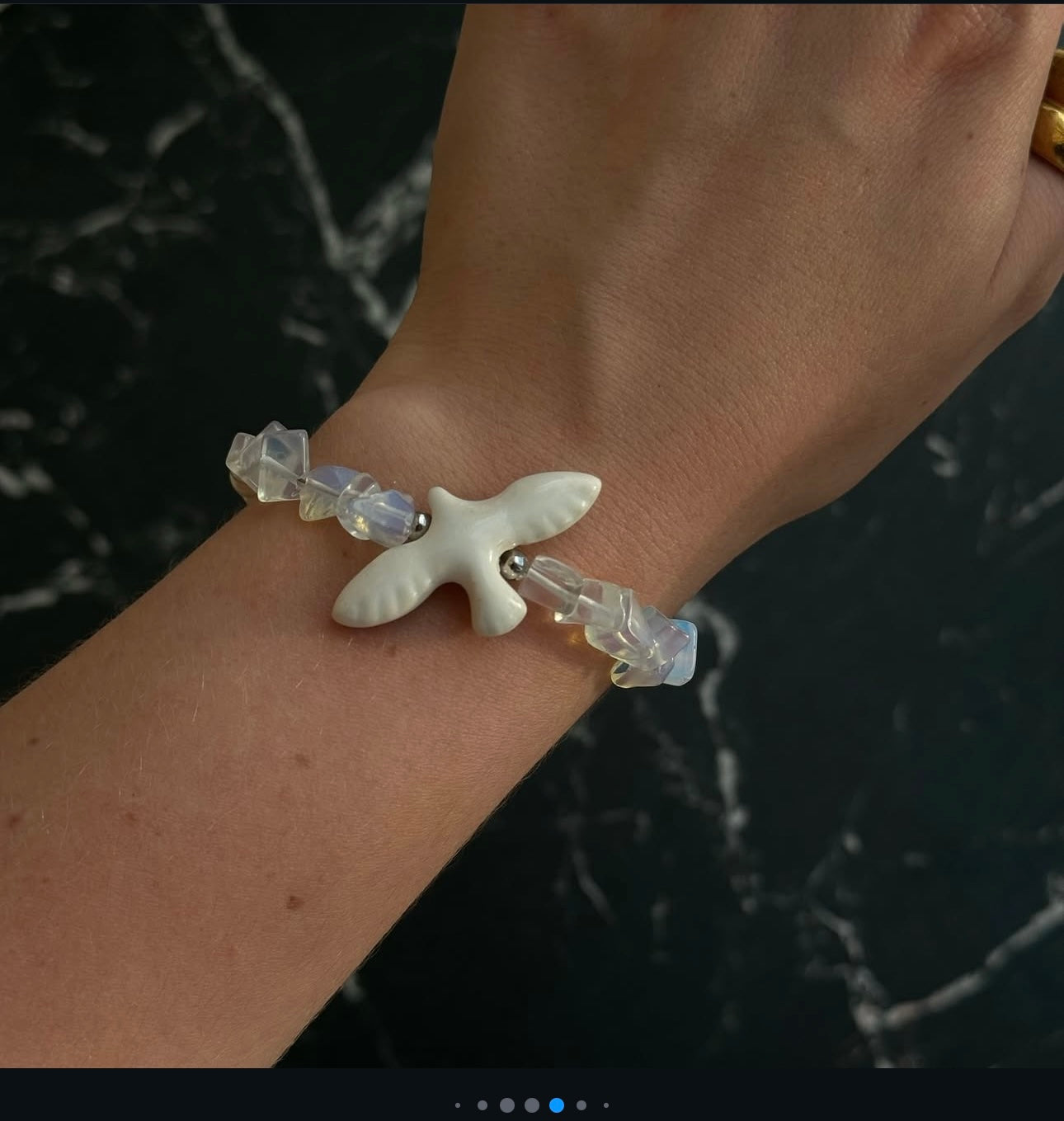 Bracelet with a Ceramic Bird VIL'NA