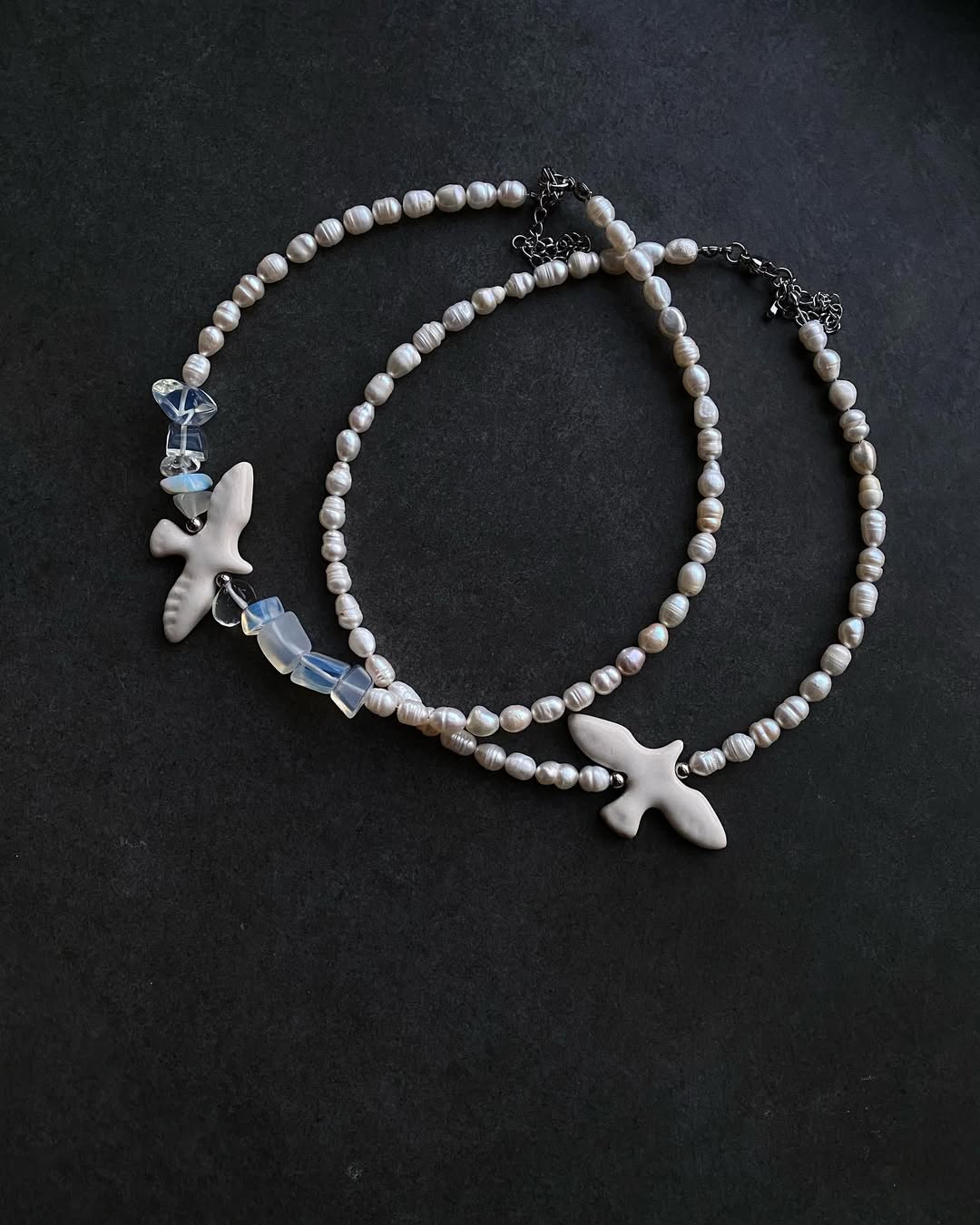 Necklace with a Ceramic Bird VIL'NA