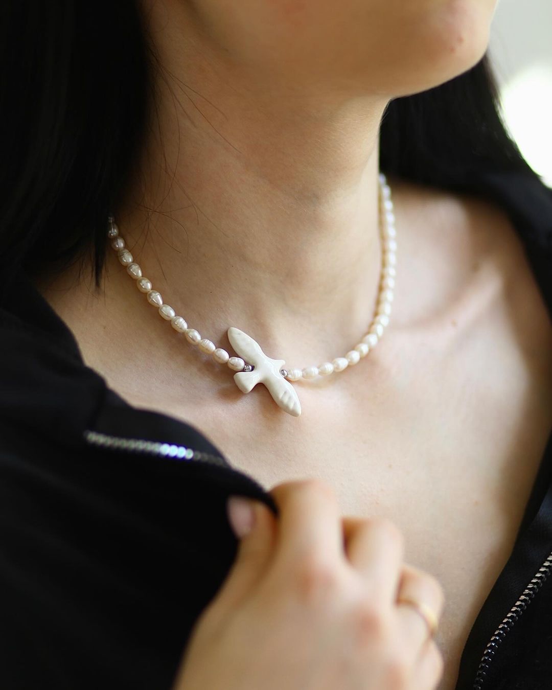 Natural River Pearls Necklace Ptashka
