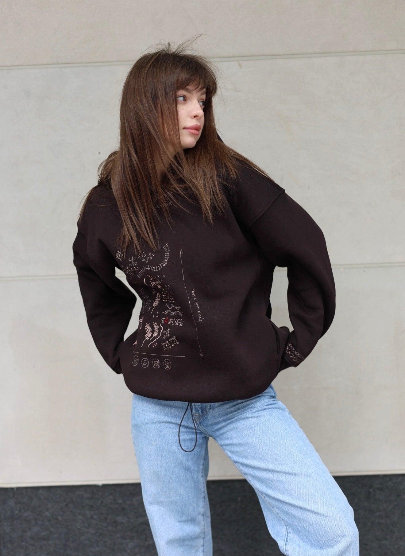 Hoodie Konyk Chocolate