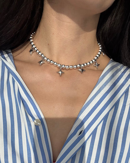 Hematite Beads Necklace Stars