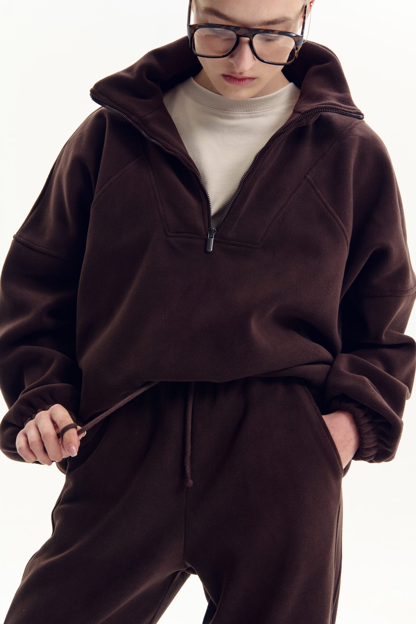 CozyFlex Oversized Fleece Set Chocolate