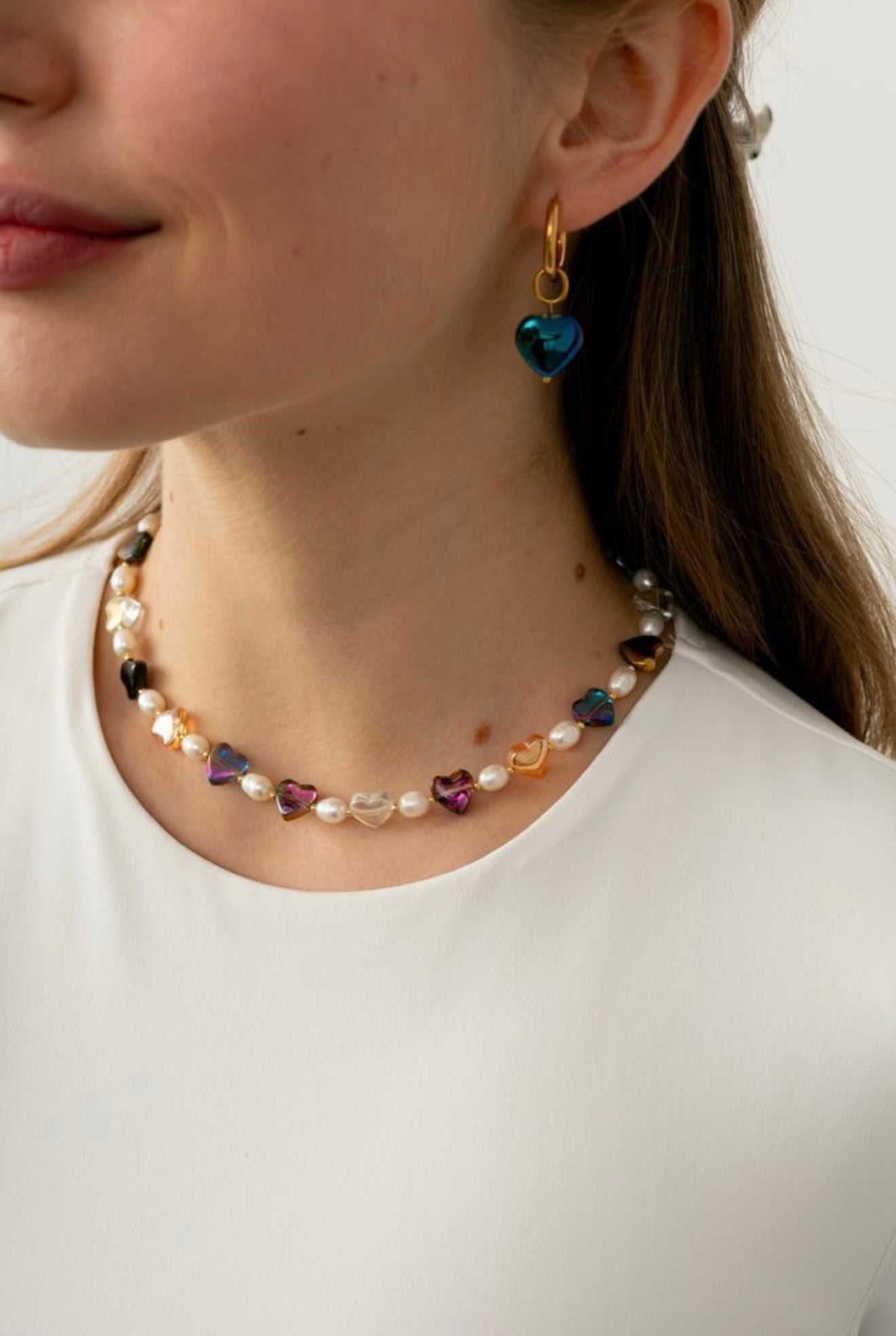 Set Bloom Hearts (Necklace, bracelet, earrings, ring)