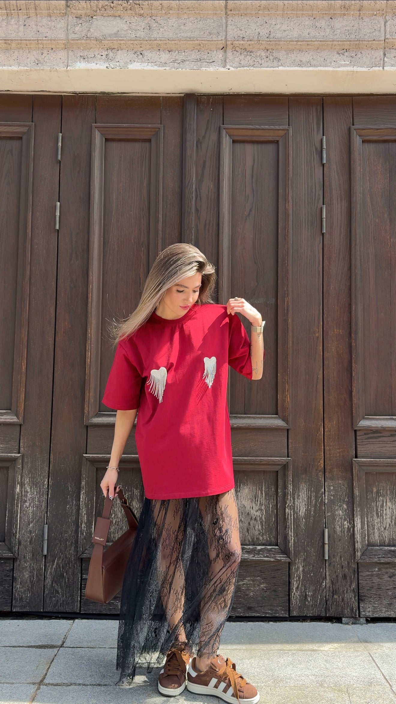 T-shirt with Hearts Red