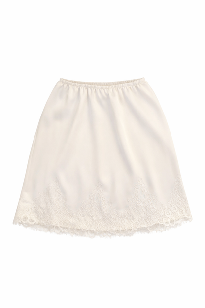 Satin Mini Skirt Natural Glow