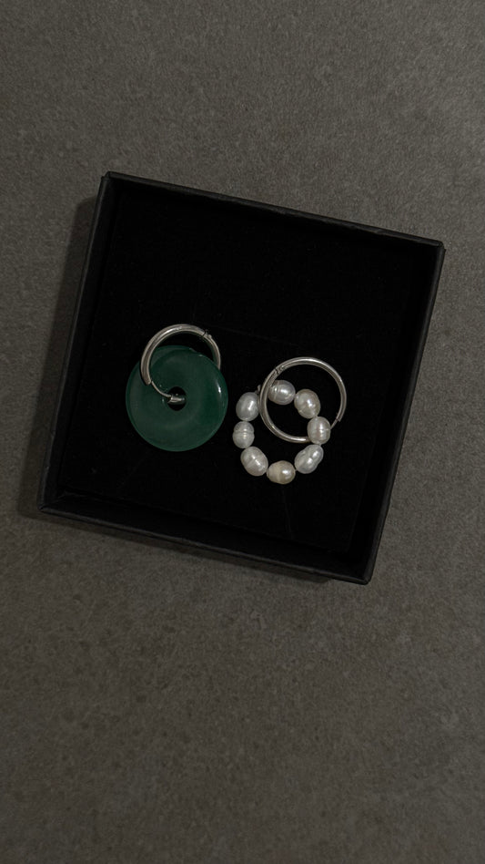 Earrings Green Aventurine