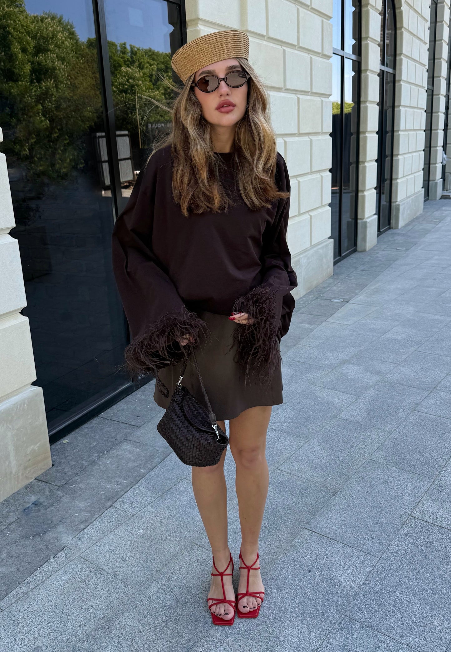 Longsleeve With Ostrich Feather