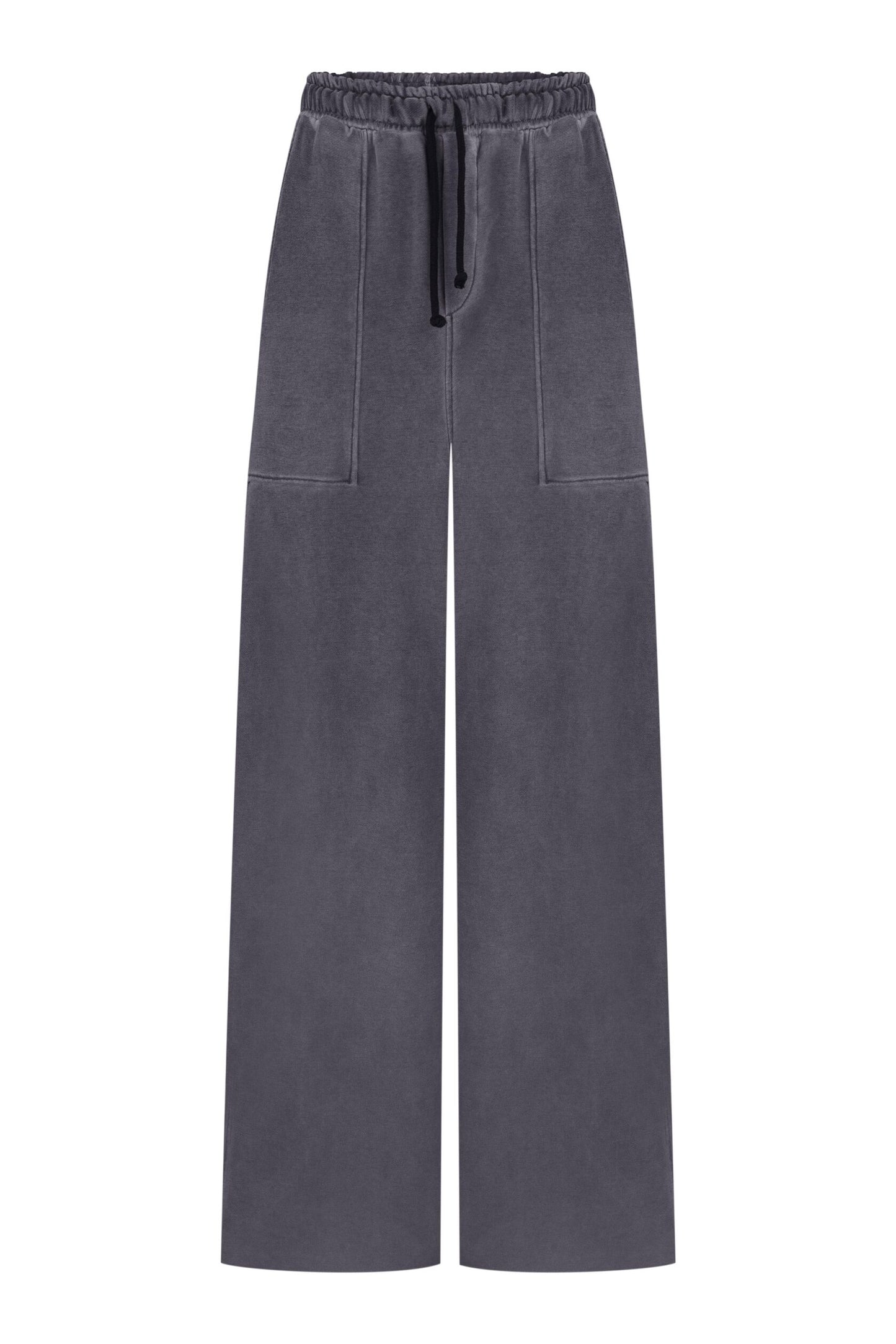 Washed Cotton Wide Leg Pants