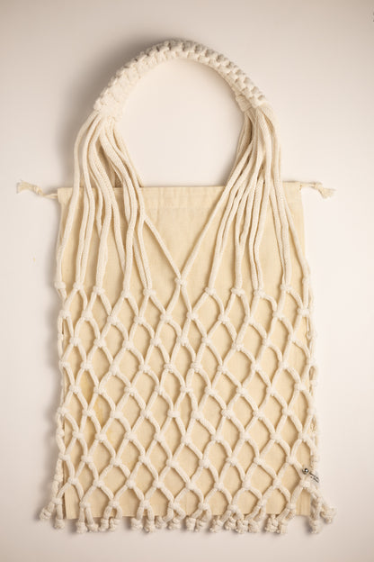 Woven bag -  Beige