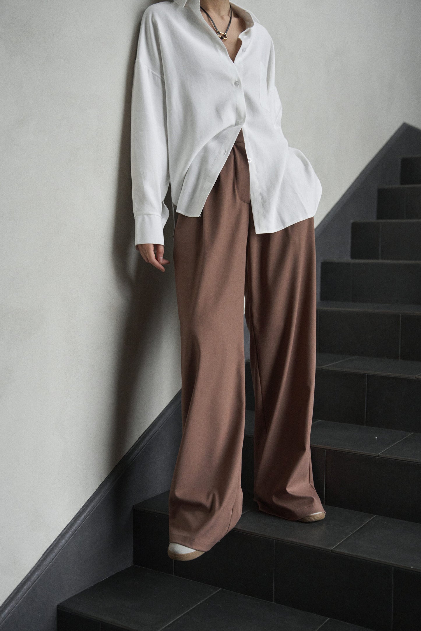 Wide Leg Pants Brown