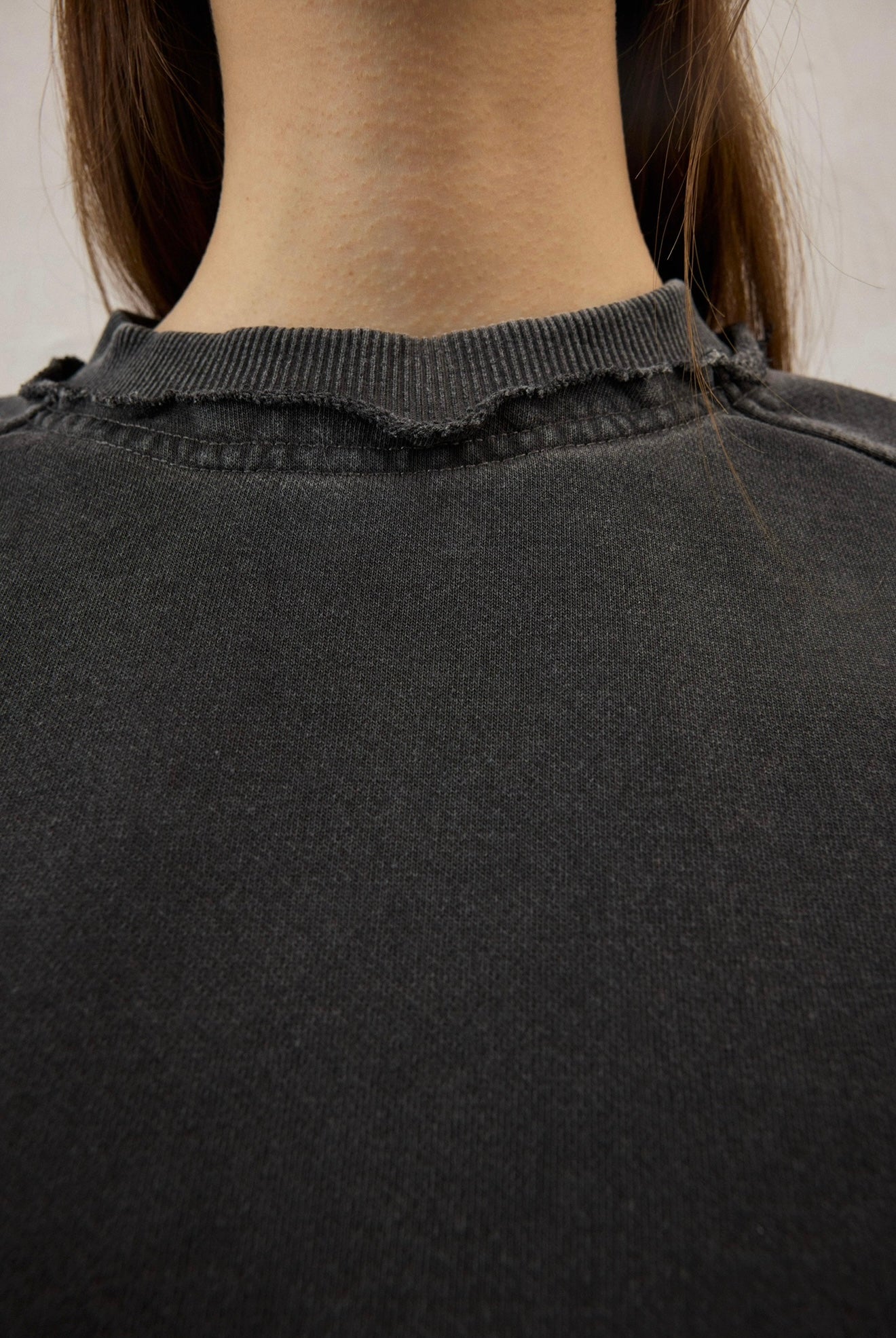 Washed Cotton Sweatshirt Ash