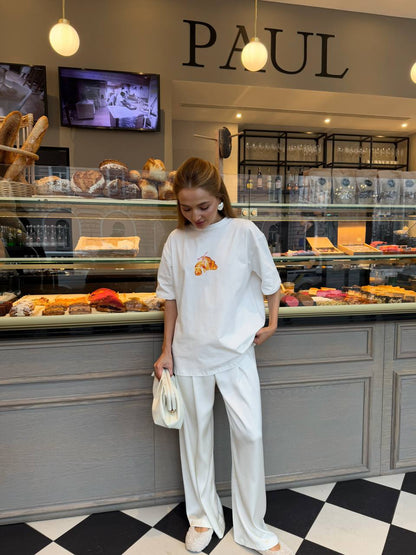 White T-shirt Croissant