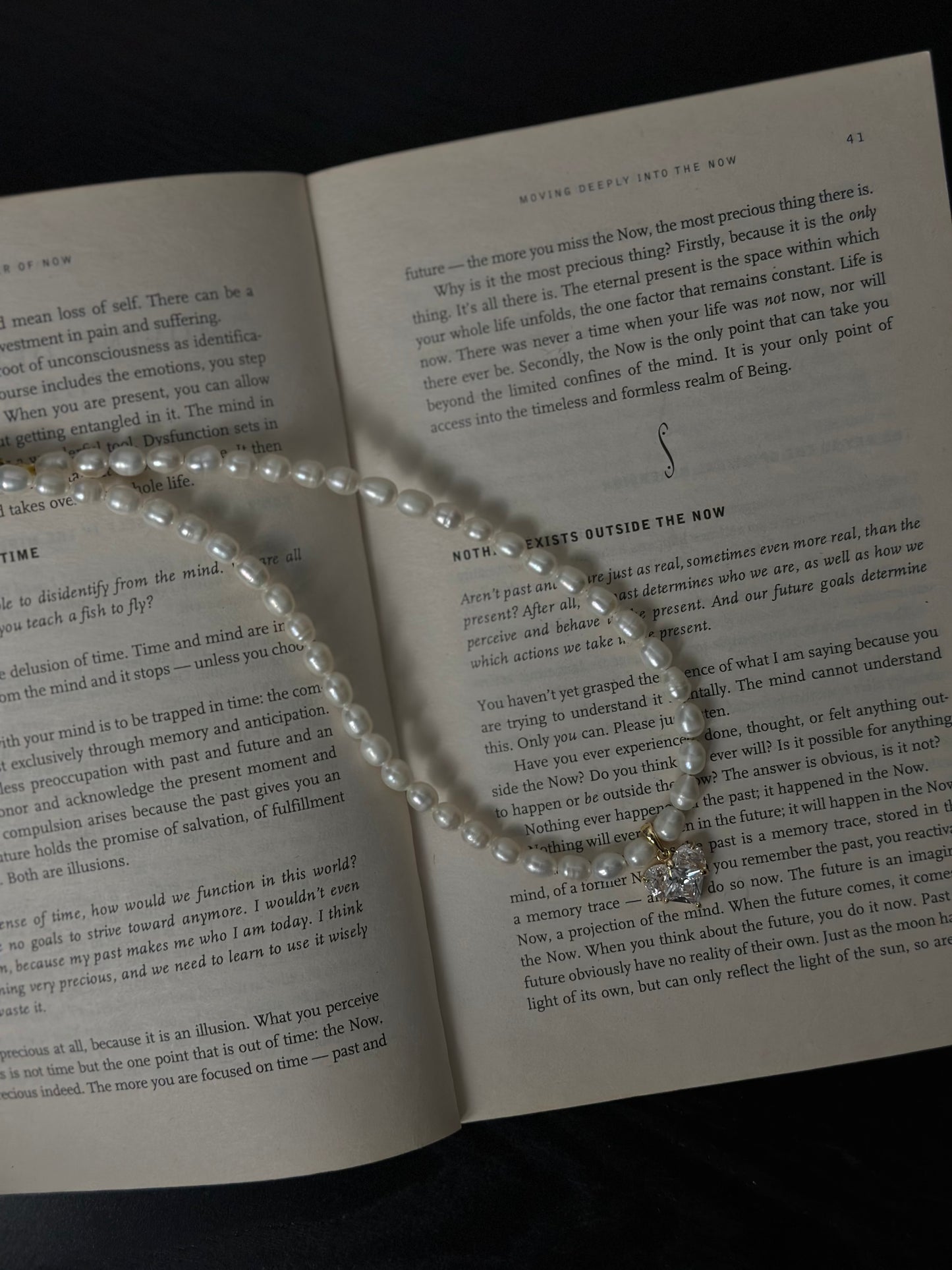 Freshwater Pearls Necklace Je t’aime White Heart