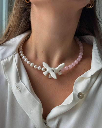 Necklace Yin Yang Pink