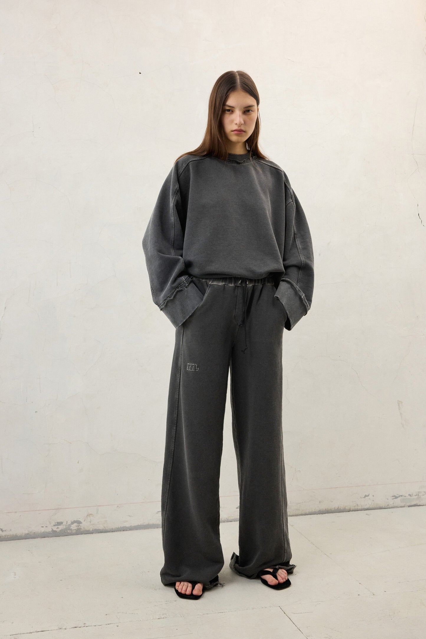 Washed Cotton Sweatshirt Ash