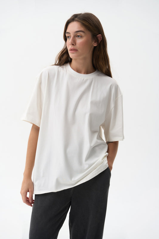 Unisex oversized T-shirt Cream White