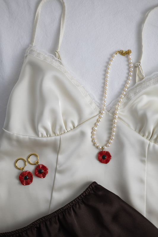 Poppy Flower Earrings