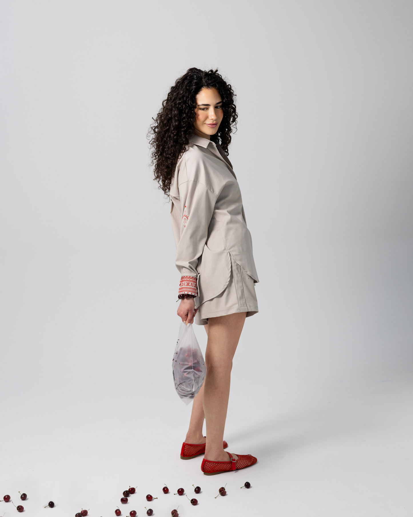 Cotton Shorts Korinnia Taupe