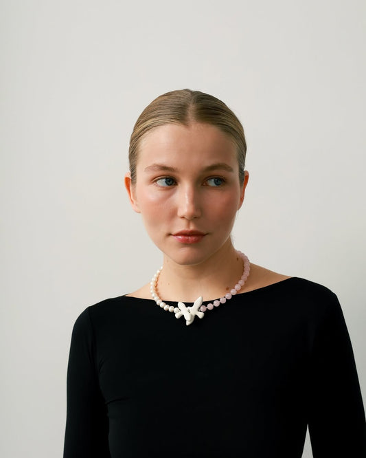 Necklace Ptashka Pink