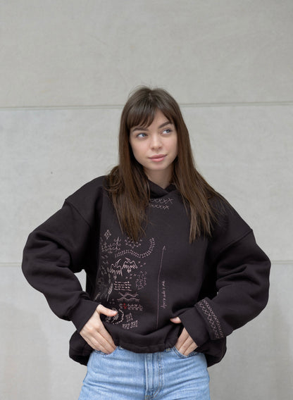 Hoodie Konyk Chocolate