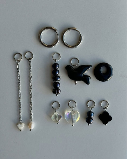 Earrings Golubka Black