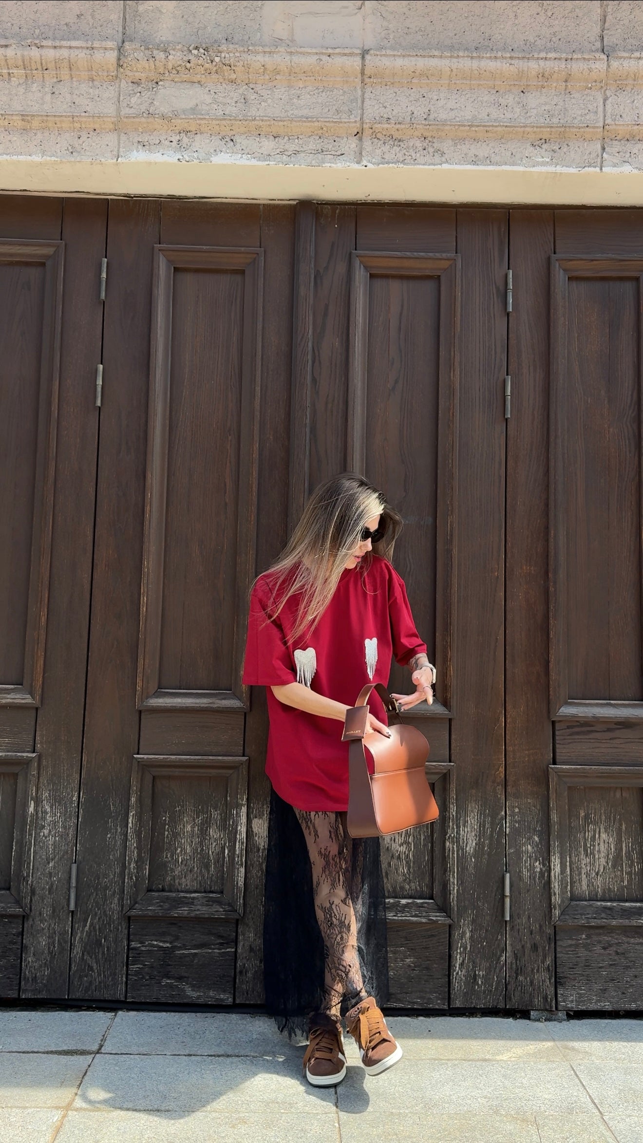 T-shirt with Hearts Red