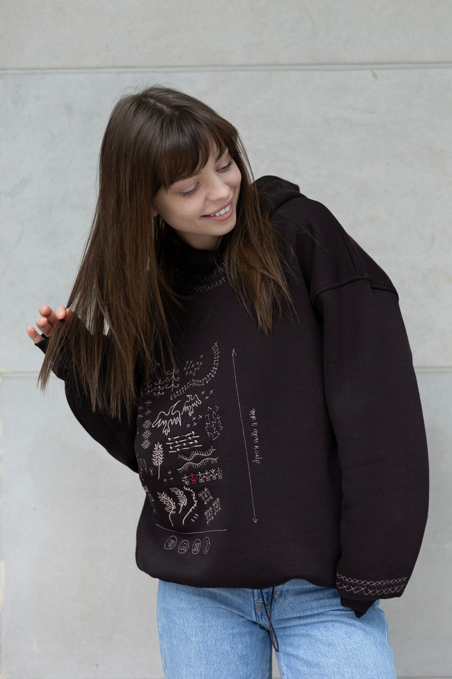 Hoodie Konyk Chocolate