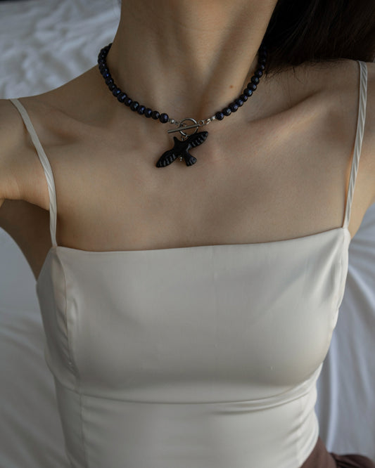 Necklace Ptashka Black
