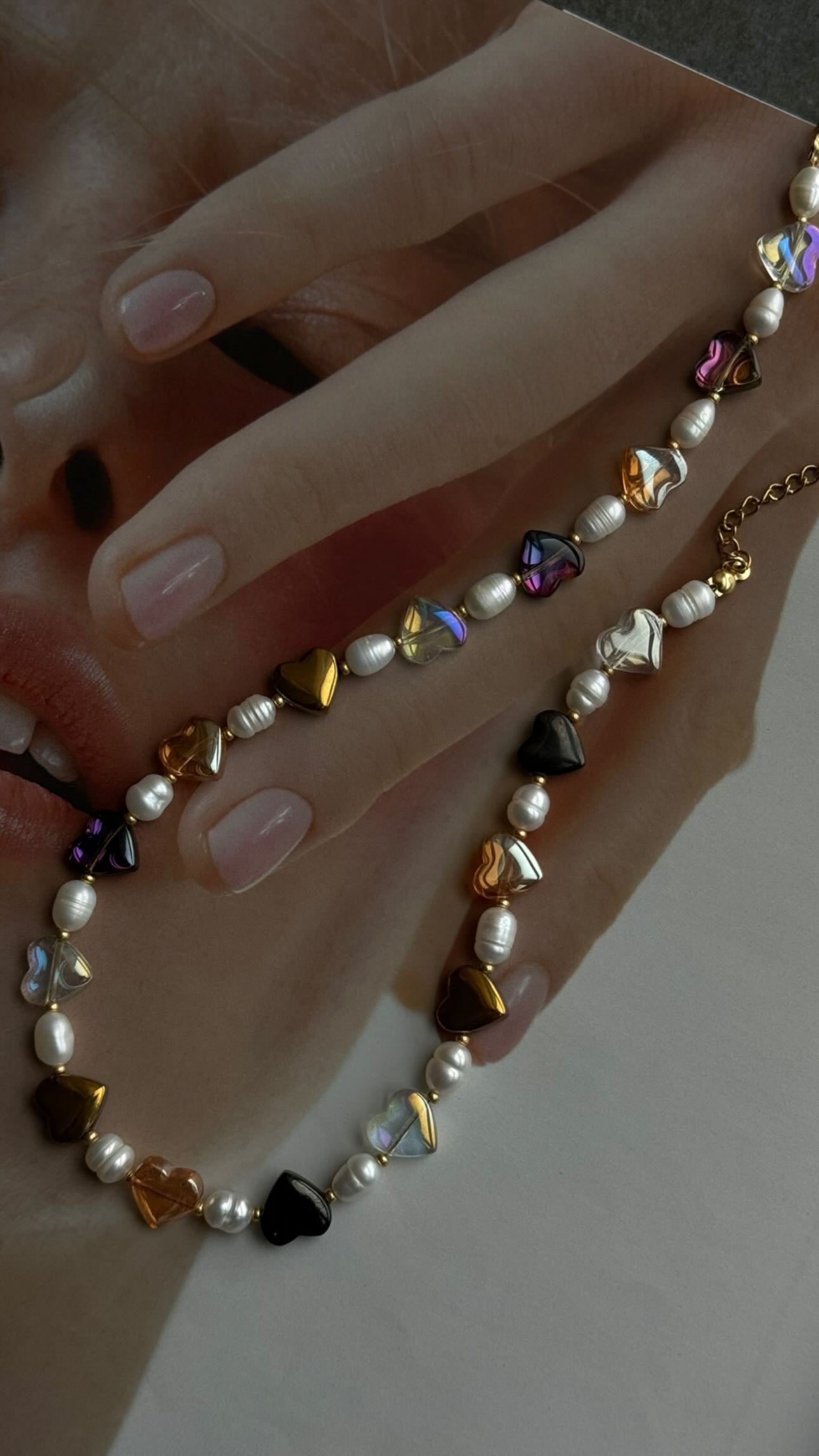 Necklace Bloom Hearts