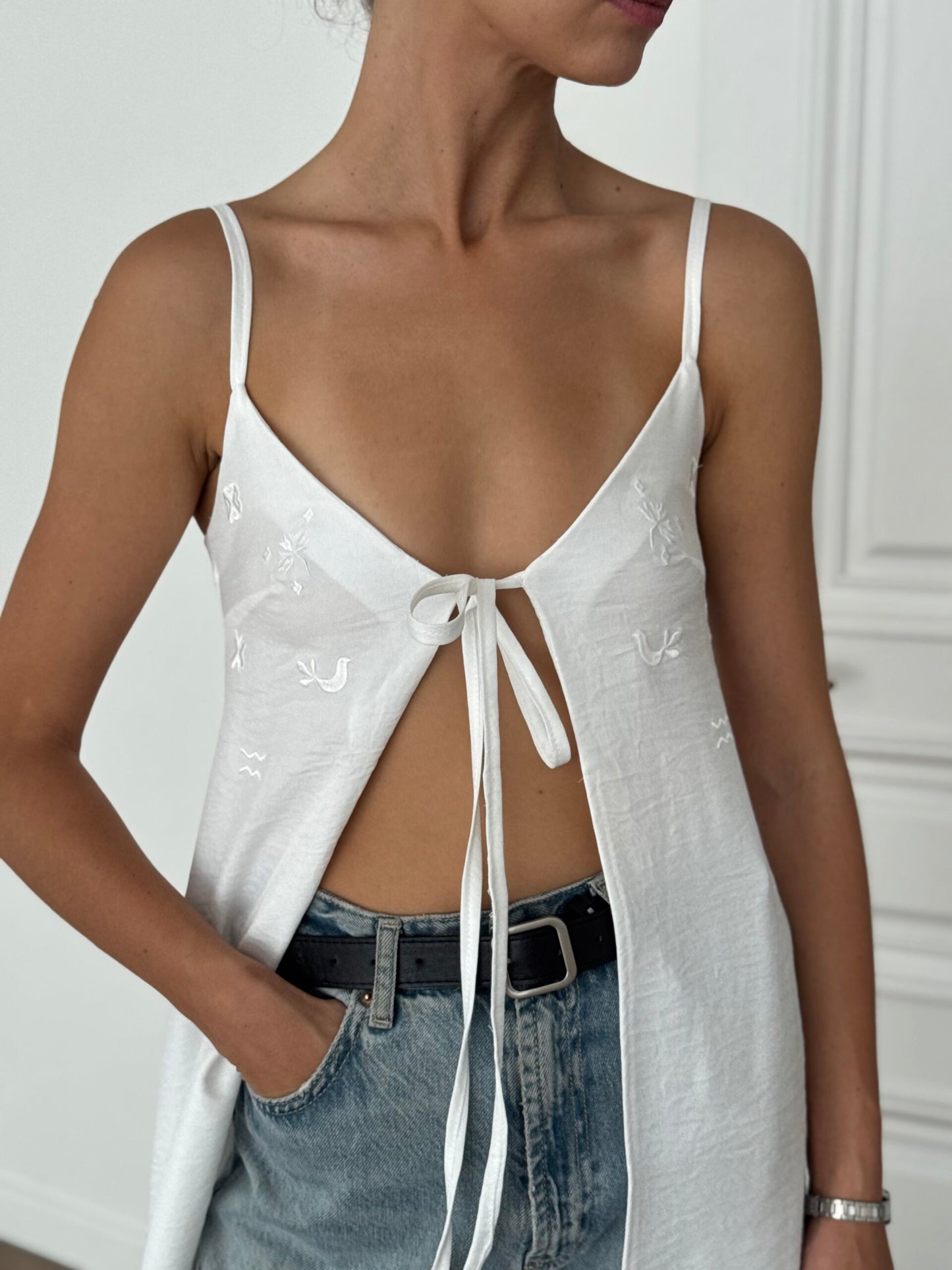 Top with embroidery Ptakhy