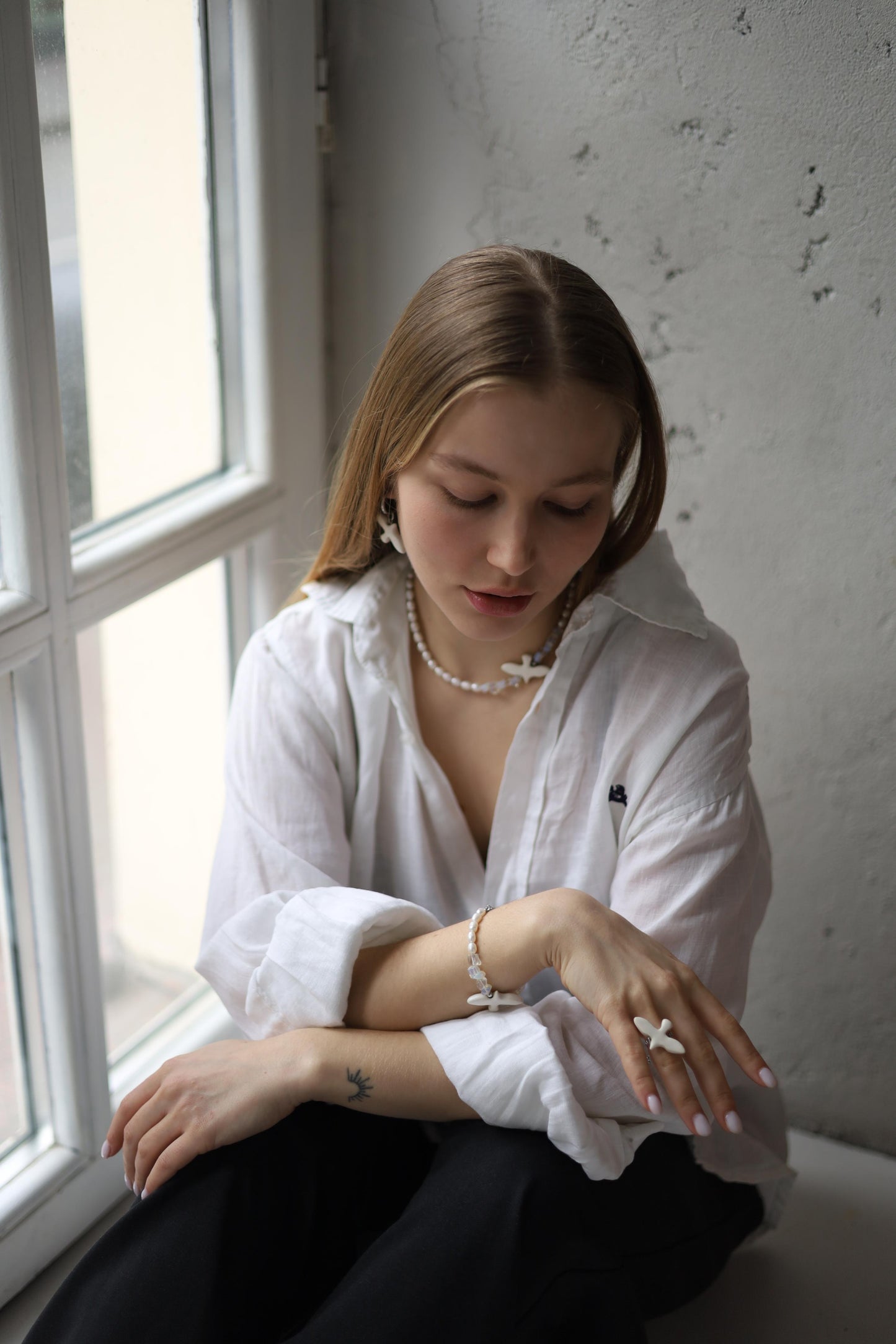 Necklace with a Ceramic Bird VIL'NA