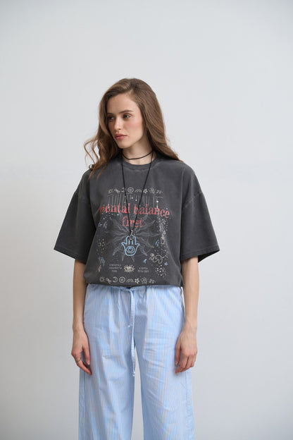 Washed Cotton Oversized T-shirt BALANCE