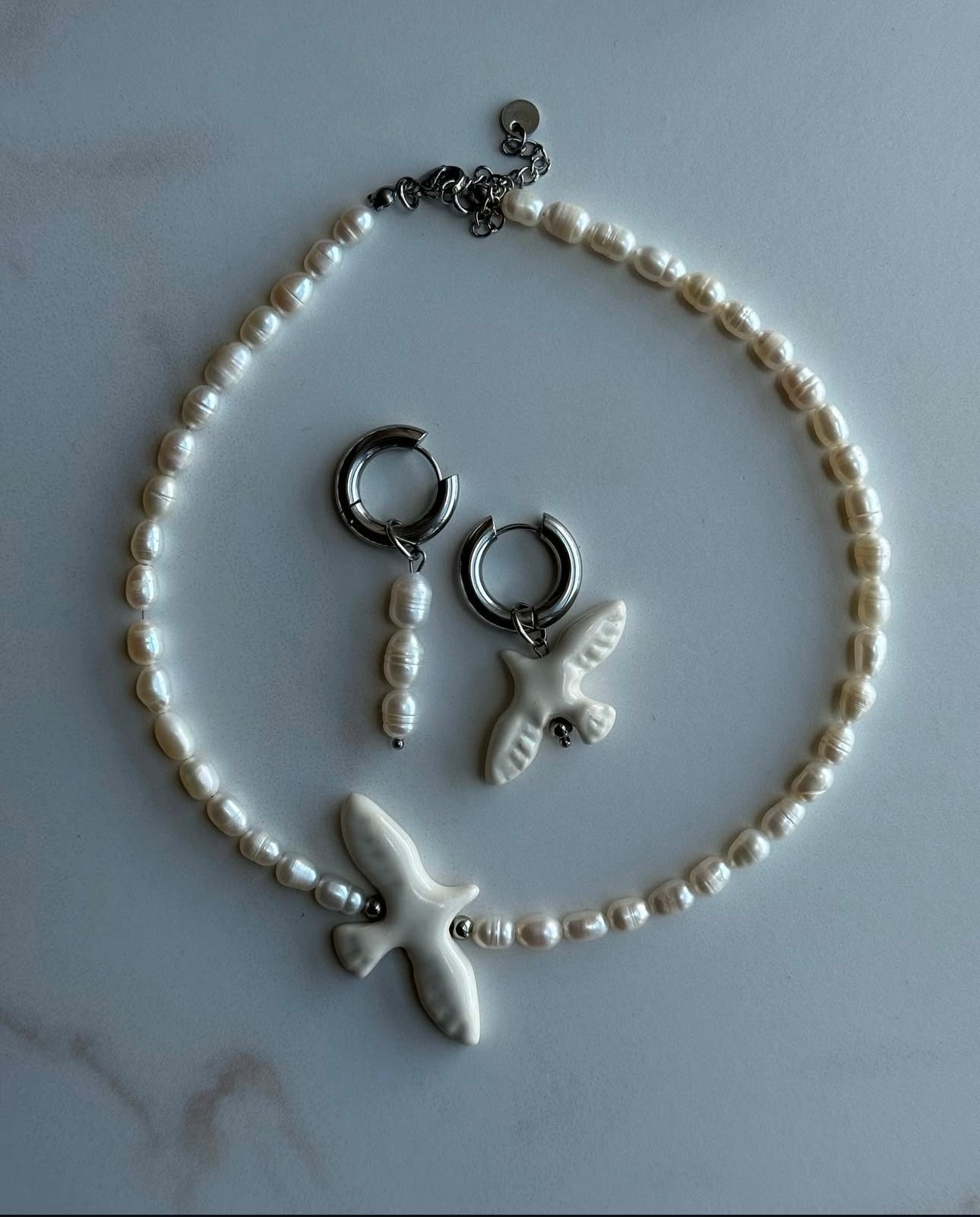 Natural River Pearls Necklace Ptashka