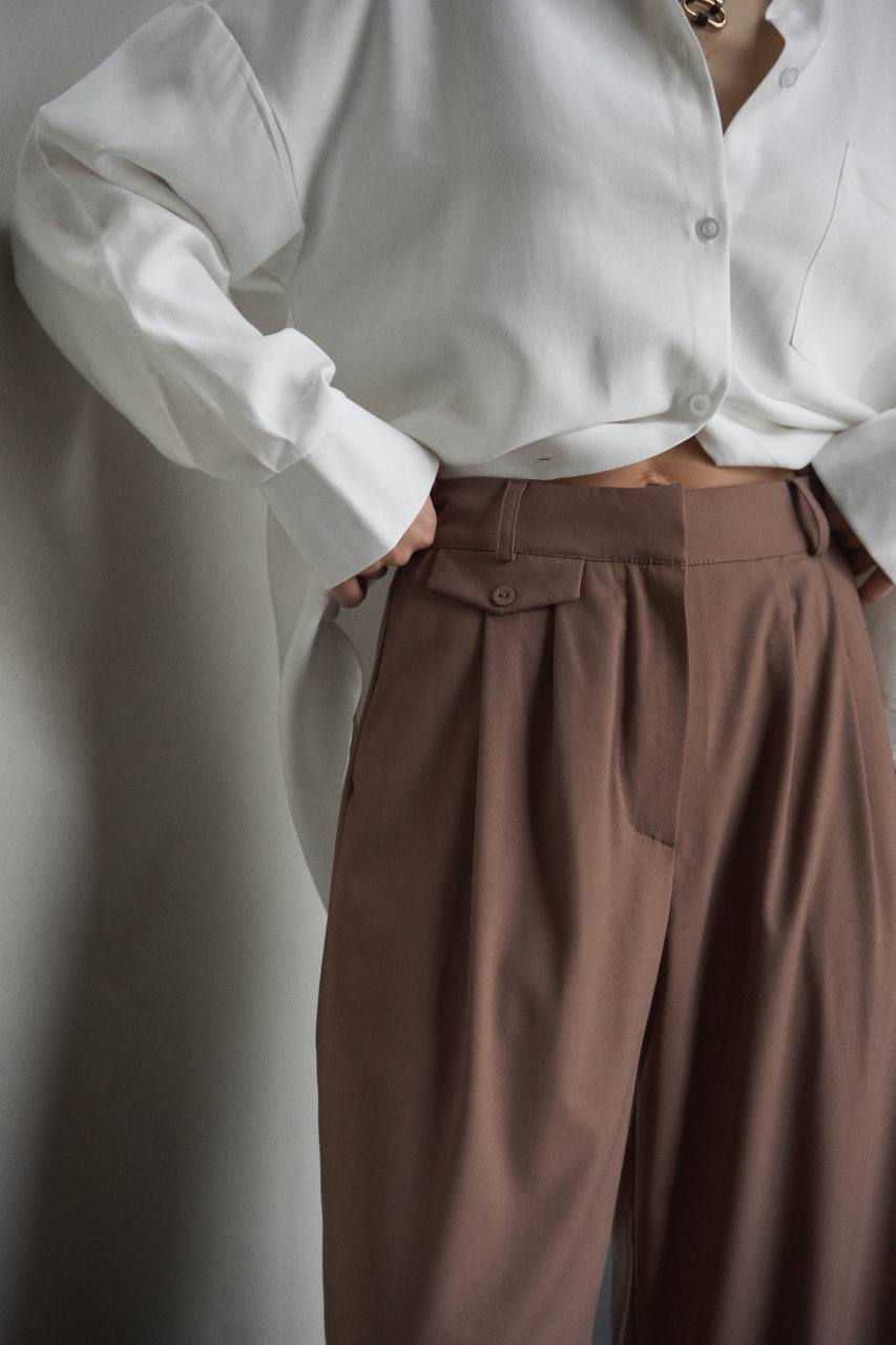 Wide Leg Pants Brown