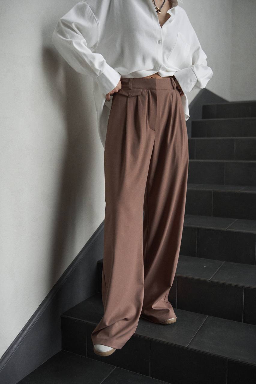 Wide Leg Pants Brown