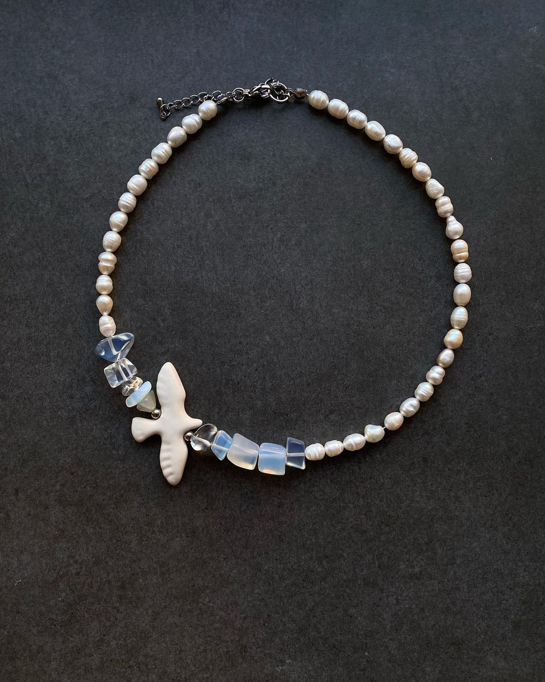 Necklace with a Ceramic Bird VIL'NA (Pre-order, shipping from Dec 1/2024)