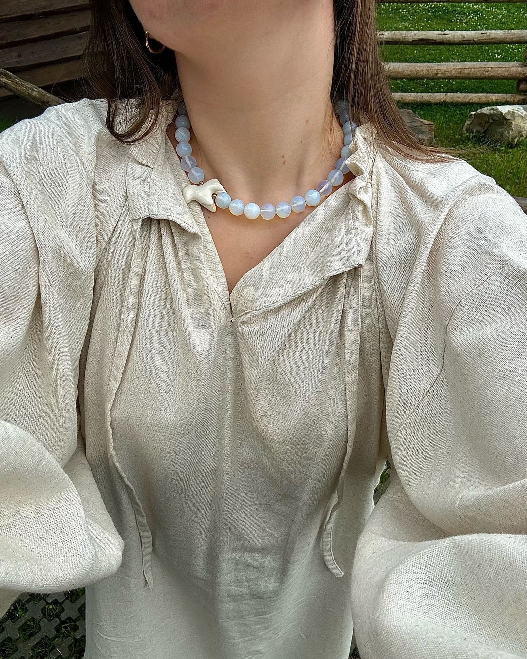 Moonstone Beads Necklace Konyk (Pre-order, shipping from Dec 1/2024)