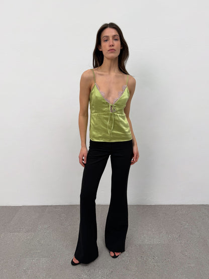Satin Top with Lace Glow