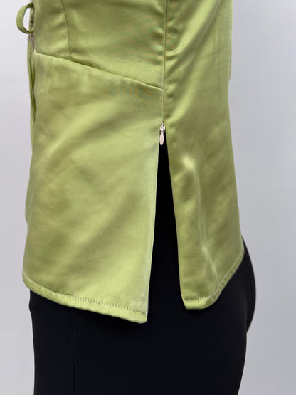 Satin Top with Lace Glow