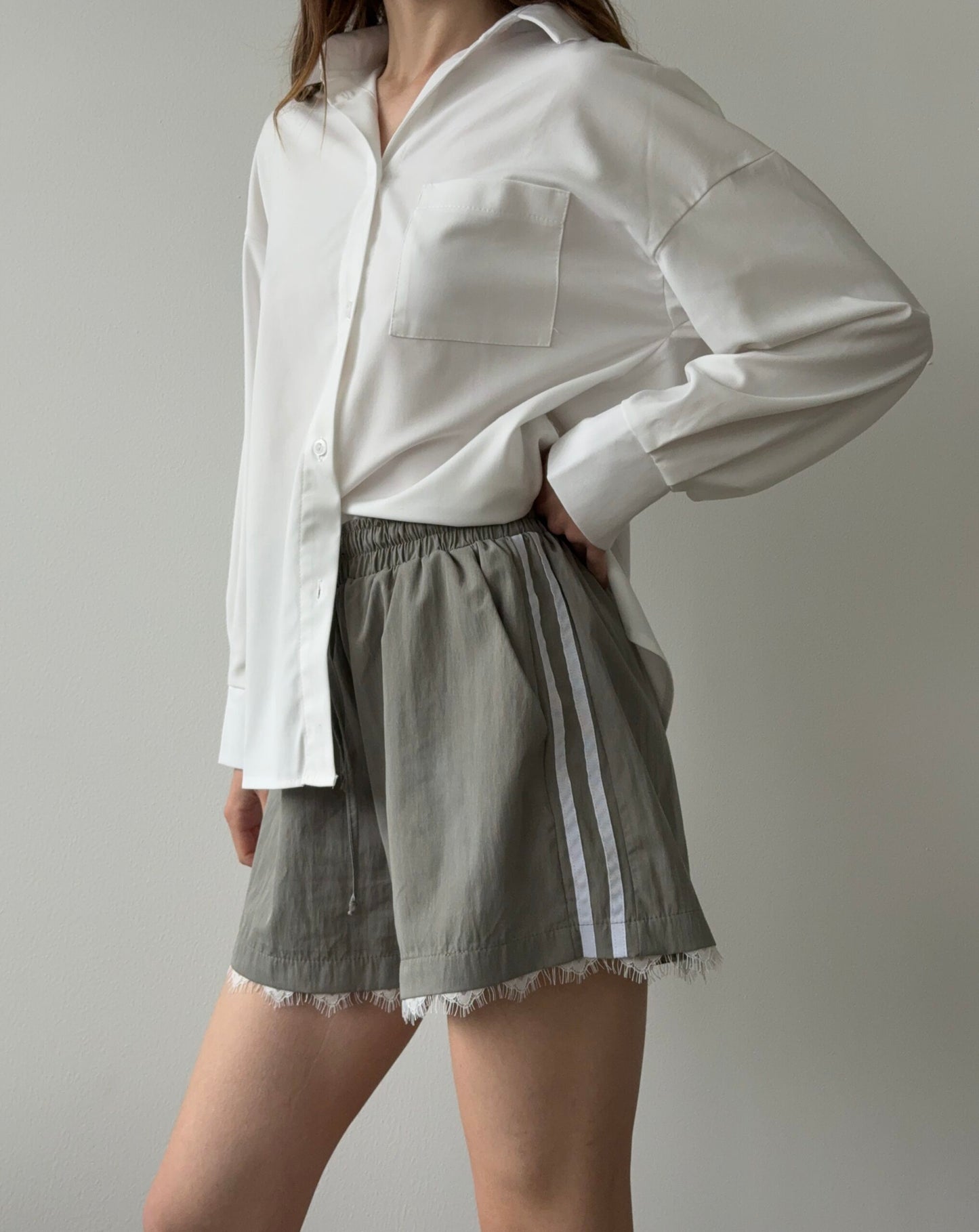 Sporty Shorts with Lace