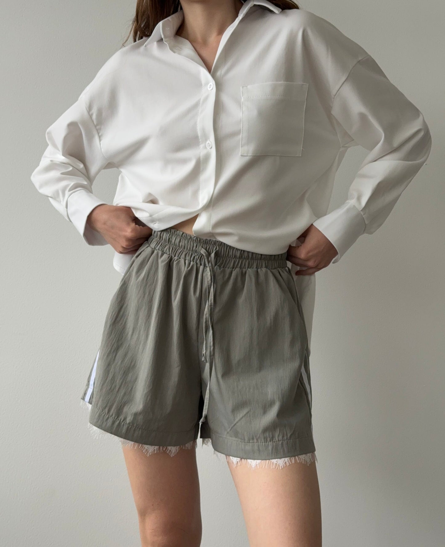 Sporty Shorts with Lace